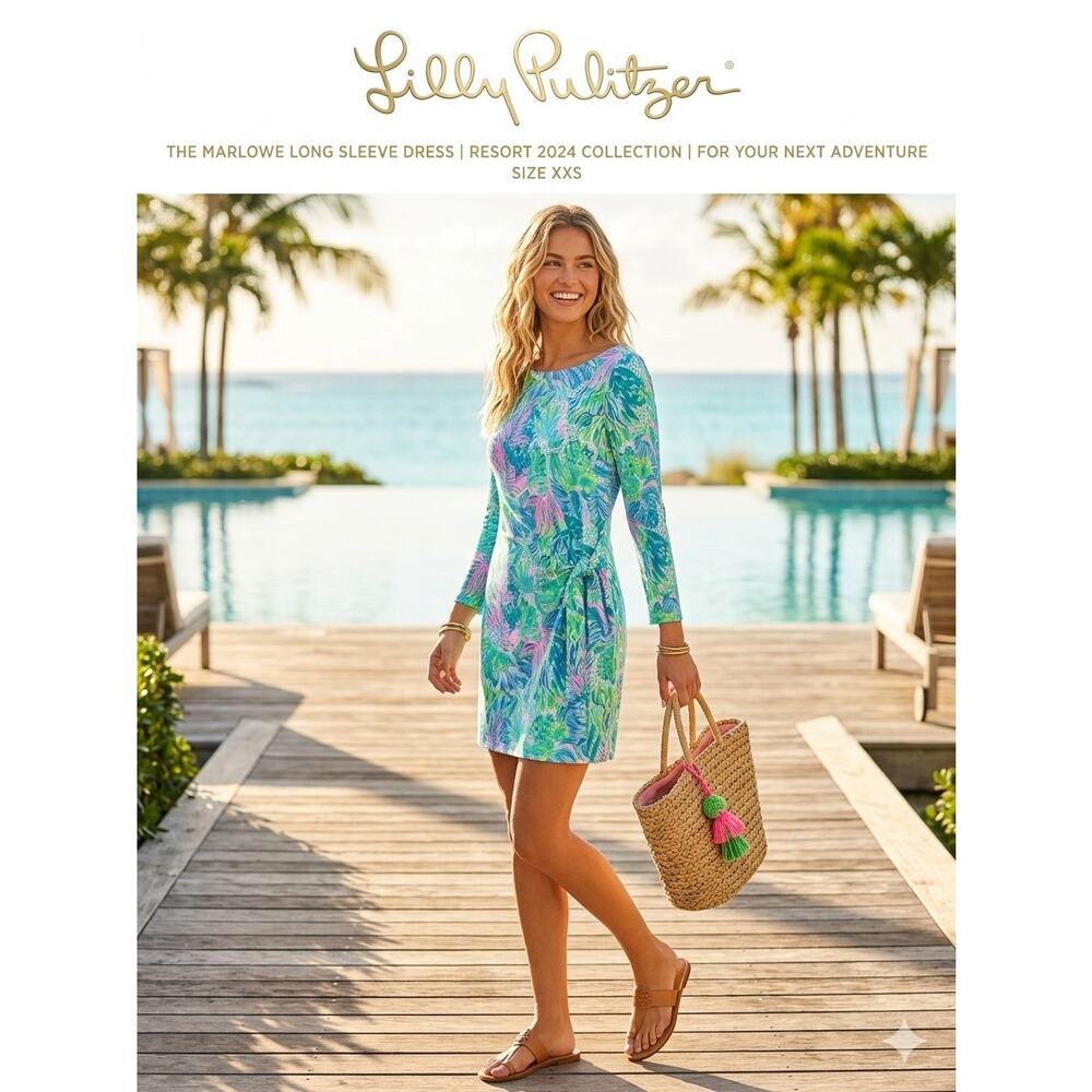 Lilly Pulitzer Marlowe Long Sleeve Boatneck T-Shirt Dress